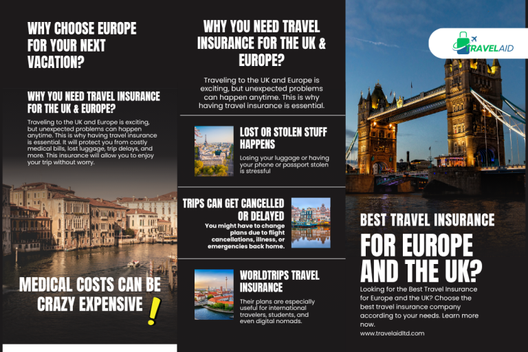 Best Travel Insurance Plans for Europe and the UK – Cover Comparison